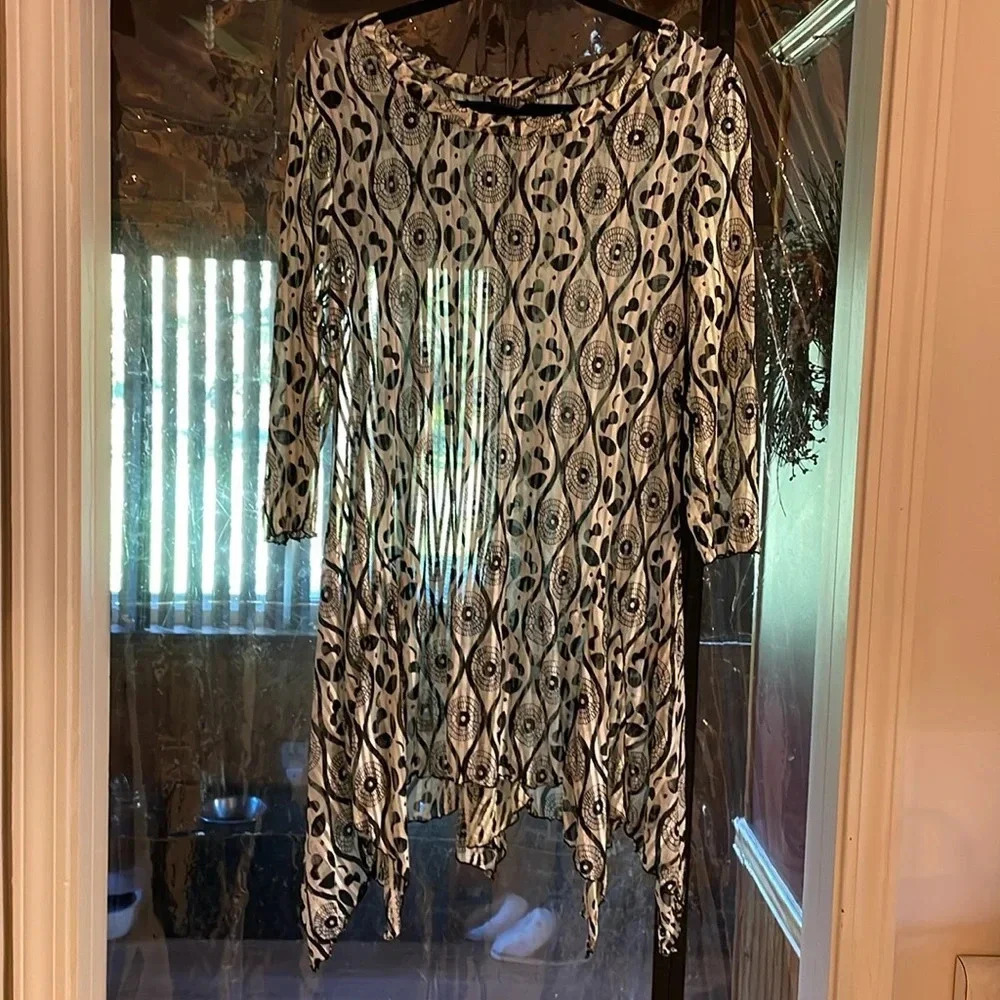 Kaktus , Woman’s Boho Blouse, Sz Large